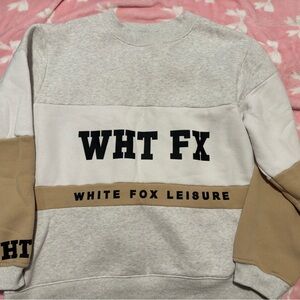 White Fox Boutique Two-Tone Sweatshirt